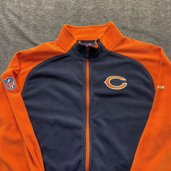 Reebok OnField NFL Chicago Bears Jacket Coat Men's Large Fleece - Picture 3 of 8